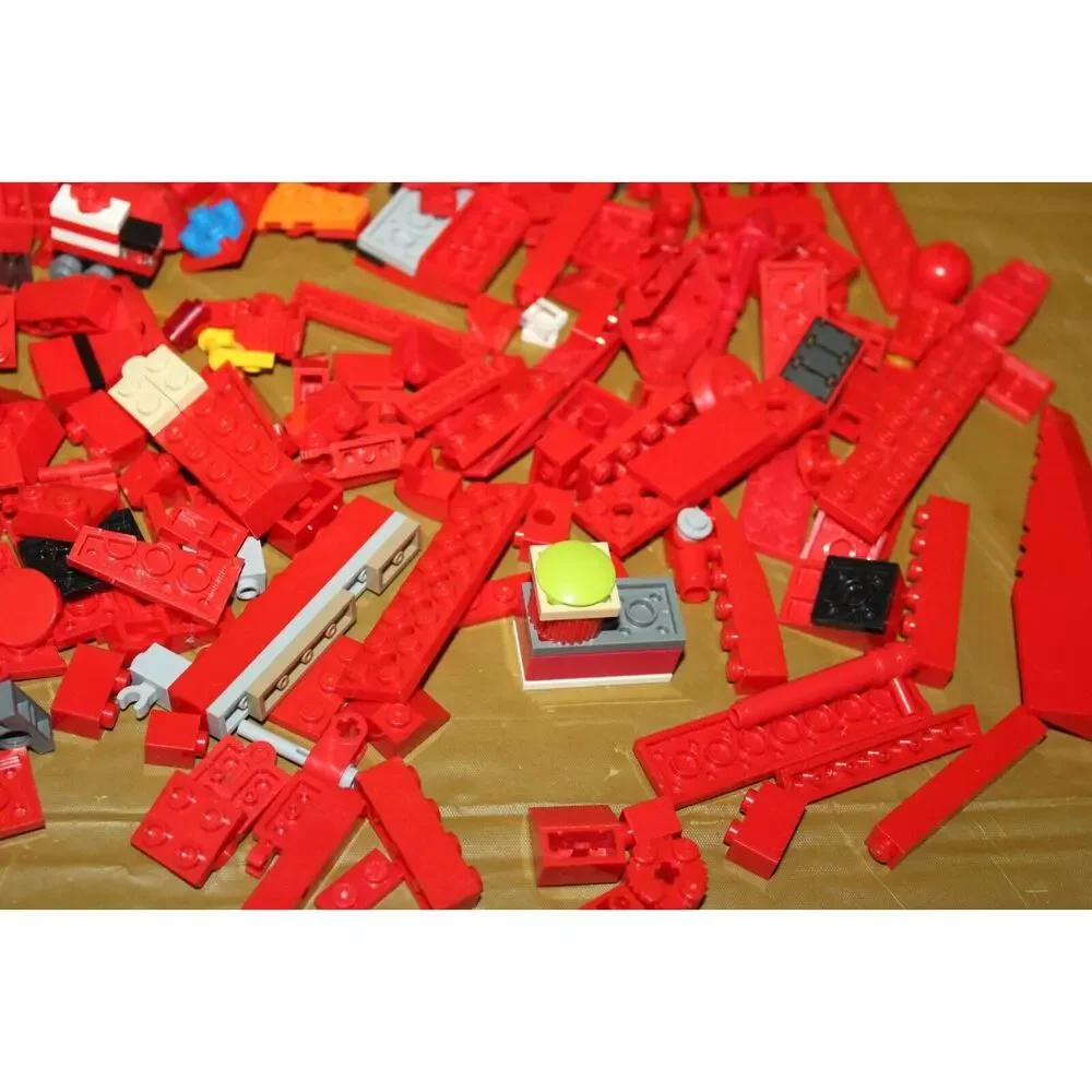 586 All Red Lego Parts Bricks Pieces Building Toys